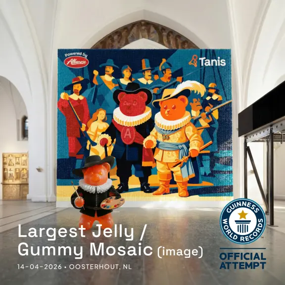 Press release: Another playful world record attempt: largest jelly/gummy mosaic (image)